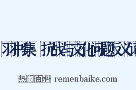 羽书集·抗战与文化问题反义词是什么意思的图片